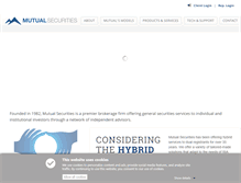 Tablet Screenshot of mutualsecurities.com